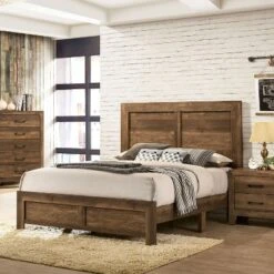 3pc Queen Quail Transitional Bedroom Set Rustic Light Walnut - HOMES: Inside + Out -Furniture Haven Shop GUEST a0c64946 fbf0 4f09 9eb0 ca24c56bfb82