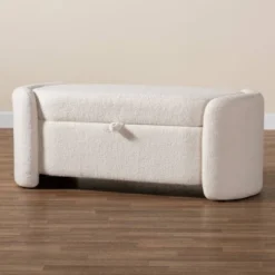 Oakes Boucle Upholstered Storage Bench Ivory - Baxton Studio 7 Oakes Boucle Upholstered Storage Bench Ivory - Baxton Studio -Furniture Haven Shop GUEST a1549988 8a3d 4885 84eb 6d42eaa4521b