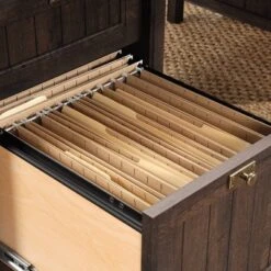 Costa Executive Desk Coffee Oak - Sauder -Furniture Haven Shop GUEST a18c342d f394 42ba b13d 01bdb3a68a69