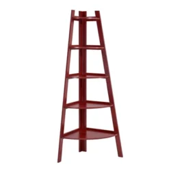 63" X 26.5" Five-Tier Pyramid Corner Ladder Shelf - Danya B. 15 63" X 26.5" Five-Tier Pyramid Corner Ladder Shelf - Danya B. -Furniture Haven Shop GUEST a1a5d2fd ced9 426f 8b4e 8a40277e3e62