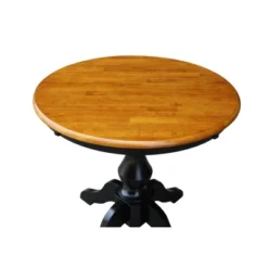 3pc 30" Clay Round Top Pedestal Table With 2 Chairs Dining Sets Black/Brown - International Concepts 7 3pc 30" Clay Round Top Pedestal Table With 2 Chairs Dining Sets Black/Brown - International Concepts -Furniture Haven Shop GUEST a1d6e0c3 794d 442b a95f ea7d9ff678c9