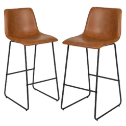 Flash Furniture 30 Inch Commercial Grade LeatherSoft Bar Height Barstools, Set Of 2 -Furniture Haven Shop GUEST a24dfef3 e6c0 4a8d 9fe2 cd6a967bc9ba