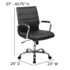 Emma And Oliver 48" Wide Black Electric Adjustable Standing Desk & Black Swivel Office Chair -Furniture Haven Shop GUEST a285ece2 ca14 4784 9006 6ed38d1e3da8