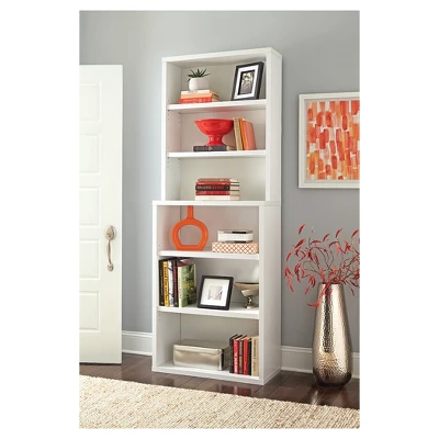 82.3" 6 Shelf Hutch Bookshelf White - ClosetMaid 1 82.3" 6 Shelf Hutch Bookshelf White - ClosetMaid