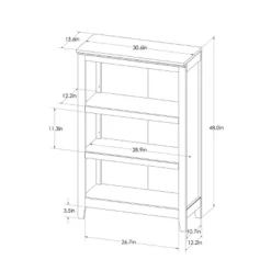 48" Carson 3 Shelf Bookcase - Threshold -Furniture Haven Shop GUEST a35a203d 2822 4d50 8eed 8de12cce8680