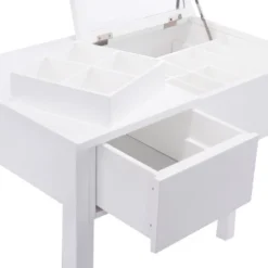 Tangkula 2 Drawers Make-up Mirror Set Vanity Dressing Table Flip-type Desktop With Stool 15 Tangkula 2 Drawers Make-up Mirror Set Vanity Dressing Table Flip-type Desktop With Stool -Furniture Haven Shop GUEST a5bd7c99 8f8b 428c aa08 68b341078334