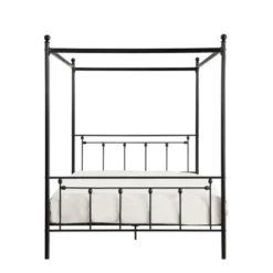 Chelone Queen Metal Canopy Platform Bed In Black - Lexicon -Furniture Haven Shop GUEST a5c4f6ac a76e 49a7 a7f3 54b7b3a59366