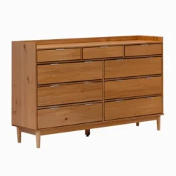 Mid-Century Modern Solid Wood 9 Drawer Horizontal Dresser - Saracina Home -Furniture Haven Shop GUEST a5d5644c 70fb 4098 a150 33db6395ee8f