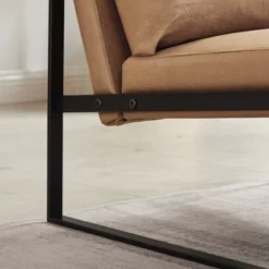 PU Leather Metal Frame Armchair With Non-slip Adsorption Feet And Back Cushion - ModernLuxe 12 PU Leather Metal Frame Armchair With Non-slip Adsorption Feet And Back Cushion - ModernLuxe -Furniture Haven Shop GUEST a6f0dfe4 6914 421e 88bf 3790e496ca9c