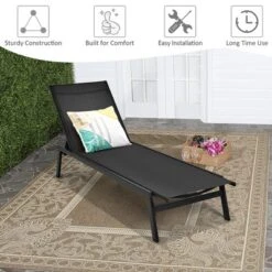Costway 2 PCS Patio Lounge Chair Chaise Recliner Back Adjustable Garden BrownBlack 15 Costway 2 PCS Patio Lounge Chair Chaise Recliner Back Adjustable Garden BrownBlack -Furniture Haven Shop GUEST a7ac99d2 08e3 4166 b2e5 4525044bc859