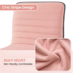 Yaheetech Velvet Low Back Armless Desk Chair Office Chair With Wheels 12 Yaheetech Velvet Low Back Armless Desk Chair Office Chair With Wheels -Furniture Haven Shop GUEST a7de2d63 953b 4e55 8426 f5d3911ab21d