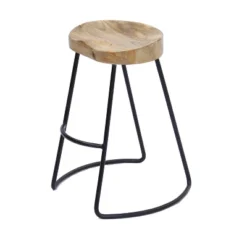 Wooden Saddle Seat Barstool Brown And Black - The Urban Port -Furniture Haven Shop GUEST a82582fe e001 4fa3 bfa8 0f09bb946cd5