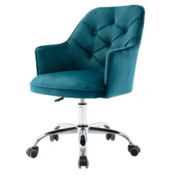 Modern Velvet Home Office Swivel Shell Chair-ModernLuxe -Furniture Haven Shop GUEST a87fe778 56e2 4fe8 8a44 1224c2c6bbe8