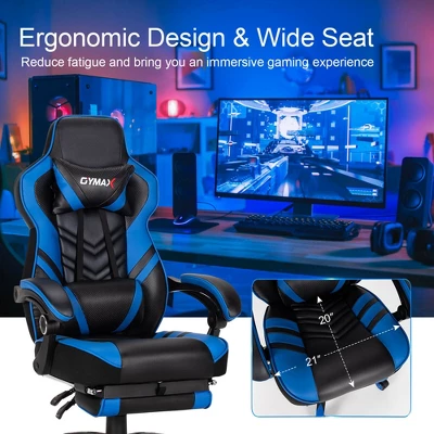 Costway Office Computer Desk Chair Gaming Chair Adjustable Swivel W/Footrest 4 Costway Office Computer Desk Chair Gaming Chair Adjustable Swivel W/Footrest - Image 4