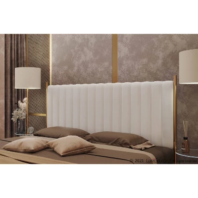 King Chloe Steel/Velvet Upholstered Headboard - LumiSource 9 King Chloe Steel/Velvet Upholstered Headboard - LumiSource - Image 9