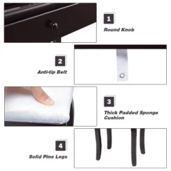 Costway Vanity Table 10 Dimmable Bulbs Makeup Desk WhiteBlackBrown -Furniture Haven Shop GUEST a95b96cb c59a 4039 929c 65cbae4ba4a3