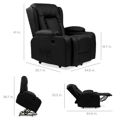 Best Choice Products Electric Power Lift Recliner Massage Chair Furniture W/ USB Port, Heat, Cupholders 6 Best Choice Products Electric Power Lift Recliner Massage Chair Furniture W/ USB Port, Heat, Cupholders - Image 6