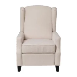 Emma And Oliver Fabric Upholstered Easy Push Back Recliner - Classic Wingback Design With Nailhead Accent Trim And Footrest -Furniture Haven Shop GUEST a9c724ba 67a1 4805 9f9e 427a24f8948f