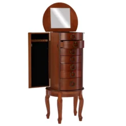 Raine Jewelry Armoire Cherry - Powell Company -Furniture Haven Shop GUEST a9feb682 8f21 4e6b 80cc 15336bcad704