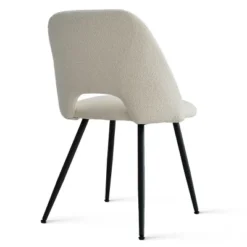 Set Of 4 Edwin Upholstered Faux Shearling Side Chair Black Legs -The Pop Maison -Furniture Haven Shop GUEST aa2a2d4f 730f 460c bbb8 07df9953c65b