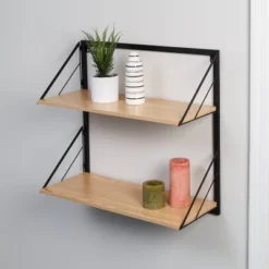 Honey-Can-Do 2 Tier Laundry Shelf With Wood Light Oak 13 Honey-Can-Do 2 Tier Laundry Shelf With Wood Light Oak -Furniture Haven Shop GUEST aacb873f c88b 465e b4ce 94d371e439be