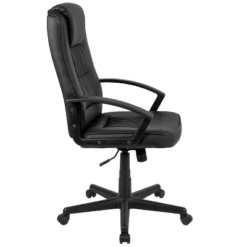 Flash Furniture Biscayne Flash Fundamentals High Back Black LeatherSoft-Padded Task Office Chair With Arms 22 Flash Furniture Biscayne Flash Fundamentals High Back Black LeatherSoft-Padded Task Office Chair With Arms -Furniture Haven Shop GUEST aadedaa3 fd1f 48aa bf72 2c8816bfdedb