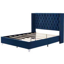 Button-Tufted Platform Bed With One Nightstand - ModernLuxe 14 Button-Tufted Platform Bed With One Nightstand - ModernLuxe -Furniture Haven Shop GUEST ab29b9a7 4196 49a3 8439 58cf9a1e9234