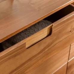 Mid-Century Modern Groove Wood 6 Drawer Dresser - Saracina Home -Furniture Haven Shop GUEST acae644a 11b4 4991 825d c7f6901a557e