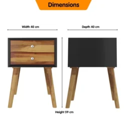 Tangkula Wooden Nightstand With 2 Storage Drawers Accent End Side Table For Bedroom&Living Room 18 Tangkula Wooden Nightstand With 2 Storage Drawers Accent End Side Table For Bedroom&Living Room -Furniture Haven Shop GUEST ad24ab56 cbe4 4c83 8dc8 a3ab921efd3c