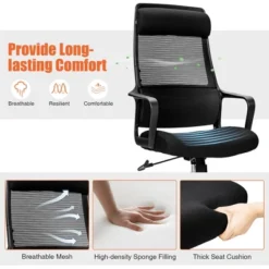 Costway Adjustable Mesh Office Task Chair Heating Lumbar Support Headrest GreyBlack 16 Costway Adjustable Mesh Office Task Chair Heating Lumbar Support Headrest GreyBlack -Furniture Haven Shop GUEST adae9327 b5c0 4020 823f 0f2f217d8832