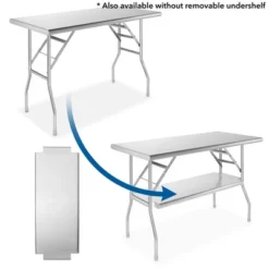 GRIDMANN 48 X 24 Inch Stainless Steel Folding Tables, NSF Certified Kitchen Prep Table -Furniture Haven Shop GUEST ae4b7acd 4577 4706 af2b a57ba1003508