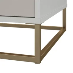 Kelly Accent Cabinet White/Taupe - Paris Hilton X The Novogratz -Furniture Haven Shop GUEST ae4d8c18 06de 4a0e ad4d 517db407f4a5