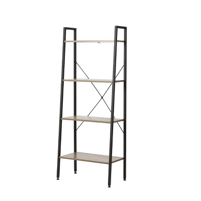 LuxenHome 4-Shelf 58.3" X 23.62" W Wood And Metal Ladder Bookcase. 13 LuxenHome 4-Shelf 58.3" X 23.62" W Wood And Metal Ladder Bookcase. - Image 13