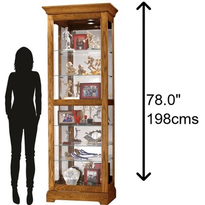 Howard Miller 680471 Howard Miller Moorland Curio Cabinet 680471 Legacy Oak 2 Howard Miller 680471 Howard Miller Moorland Curio Cabinet 680471 Legacy Oak - Image 2