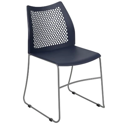 Emma And Oliver Home And Office Sled Base Stack Chair With Air-Vent Back - Guest Chair 17 Emma And Oliver Home And Office Sled Base Stack Chair With Air-Vent Back - Guest Chair - Image 17
