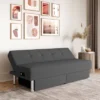 Wilton Dream Convertible Futon Sofa Bed Charcoal - Serta