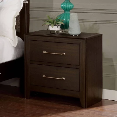 Caribou 2 Drawer Nightstand Walnut - HOMES: Inside + Out 1 Caribou 2 Drawer Nightstand Walnut - HOMES: Inside + Out