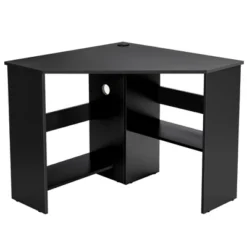 Costway Corner Computer Desk Triangle Writing Workstation W/ Storage Shelf WhiteBlack 20 Costway Corner Computer Desk Triangle Writing Workstation W/ Storage Shelf WhiteBlack -Furniture Haven Shop GUEST b0eef7ca d32c 48ab aa48 5c6543008e05