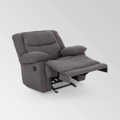 Estrada Contemporary Glider Recliner Charcoal Tweed - Christopher Knight Home 5 Estrada Contemporary Glider Recliner Charcoal Tweed - Christopher Knight Home - Image 5