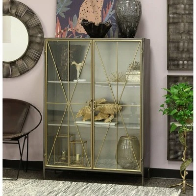 Richard Carter Display Metal Cabinet Gun Metal Antique Gold - StyleCraft 6 Richard Carter Display Metal Cabinet Gun Metal Antique Gold - StyleCraft - Image 6