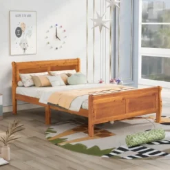 Full Size Wood Platform Bed With Headboard And Wooden Slat Support-ModernLuxe 14 Full Size Wood Platform Bed With Headboard And Wooden Slat Support-ModernLuxe -Furniture Haven Shop GUEST b2b7d7c2 0b6c 4ee2 9da5 2eb72afb79b9