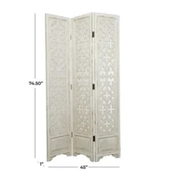 Country Cottage Wood Room Divider Screen White - Olivia & May -Furniture Haven Shop GUEST b42c51df e8f4 4c10 8525 7acf10b6649c