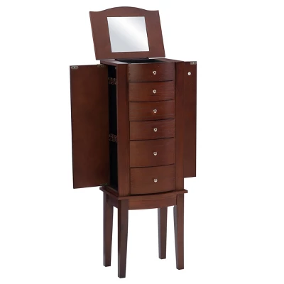 Francesca Jewelry Armoire Merlot Brown - Powell Company 2 Francesca Jewelry Armoire Merlot Brown - Powell Company - Image 2
