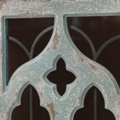 LuxenHome Distressed White And Gray Wood 1-Door Storage Wine Cabinet -Furniture Haven Shop GUEST b52b58a6 7f7a 4027 9b00 f0dcbe943d22