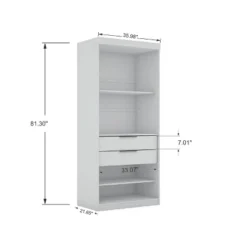 Set Of 2 Mulberry 2.0 Wardrobe Closet White - Manhattan Comfort 12 Set Of 2 Mulberry 2.0 Wardrobe Closet White - Manhattan Comfort -Furniture Haven Shop GUEST b57e9daf 6618 40f9 a86f 9c551fda6230