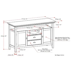 54" Mansfield Solid Wood TV Media Stand - Wyndenhall -Furniture Haven Shop GUEST b674c558 a182 458f b47a 433e77d1a461