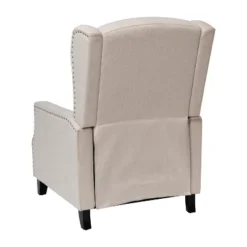 Emma And Oliver Fabric Upholstered Easy Push Back Recliner - Classic Wingback Design With Nailhead Accent Trim And Footrest -Furniture Haven Shop GUEST b7492a00 8fca 4c02 855d 238b856370e4