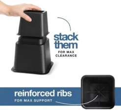 Adjustable Bed Risers - Heavy Duty Furniture Riser Set Of 4 In Heights Of 8, 5, Or 3 Inches For Table Risers, Bed Frame Risers In Black – Homeitusa -Furniture Haven Shop GUEST b7bf2081 bd9e 4d97 acd3 15570cba2d6d