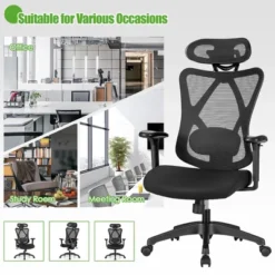 Costway Ergonomic High Back Mesh Office Chair W/ Adjustable Lumbar Support 16 Costway Ergonomic High Back Mesh Office Chair W/ Adjustable Lumbar Support -Furniture Haven Shop GUEST b80df639 fba3 4086 8070 f6db7e6cd5c3