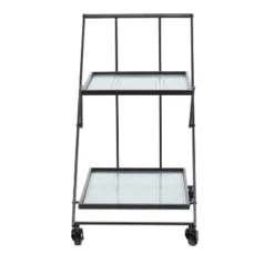 Industrial Metal Bar Cart Black - Olivia & May -Furniture Haven Shop GUEST b817a662 a60a 4b2b 80fb 5967f5e6d75e